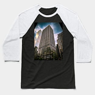 Financial District Skyscraper Manhattan NYC Baseball T-Shirt